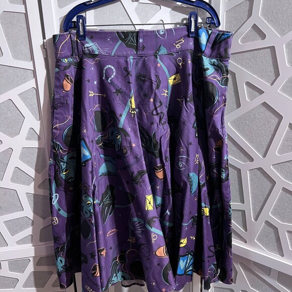 PUG Pinup Couture Fortune Teller Full Circle Skirt with belt 3X - Picture 5 of 9